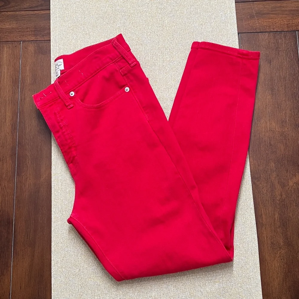 ❤️ J. Crew Women's High Rise Red Jeans